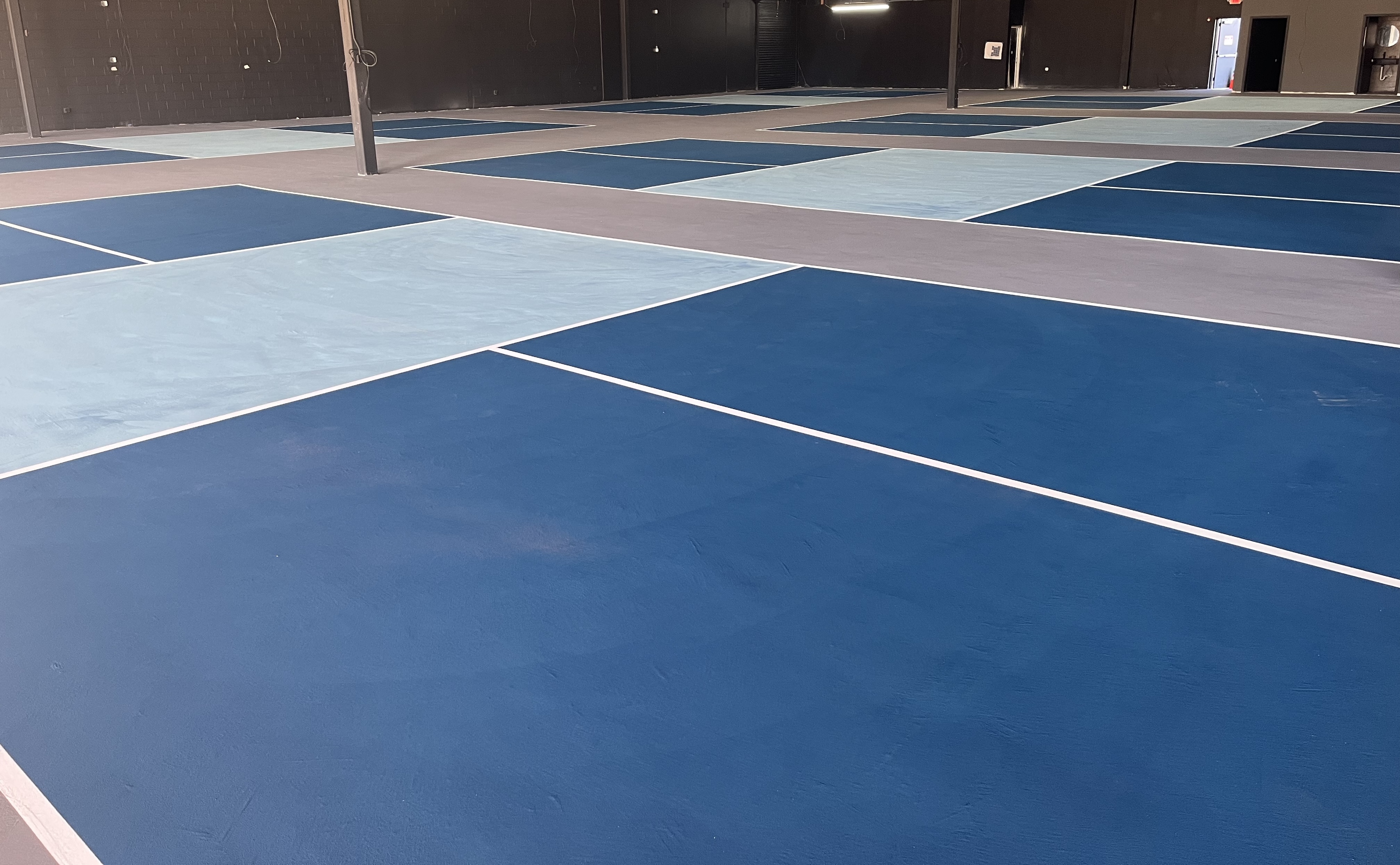 Aerial view of tennis courts